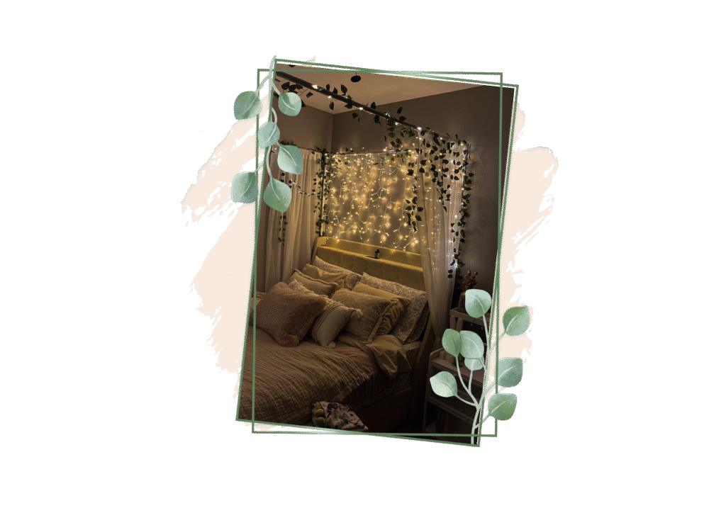 Dreamy girl’s bedroom with soft lights and canopy – bedtime calm in real parenting