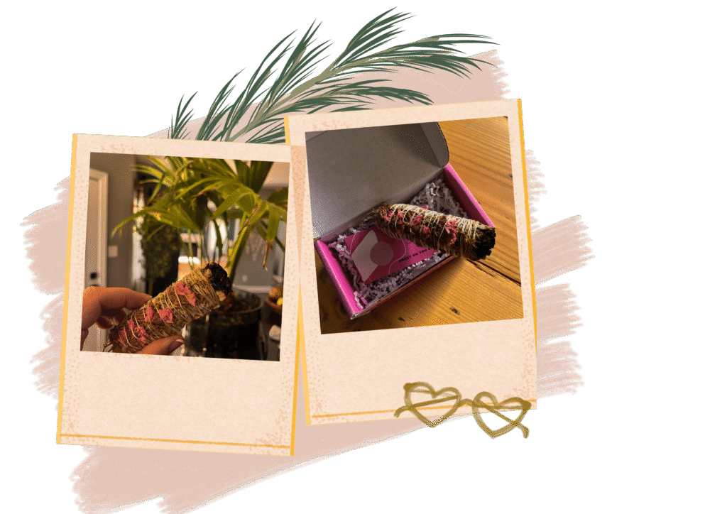 Burning sage as part of real parenting with positive energy bedtime ritual