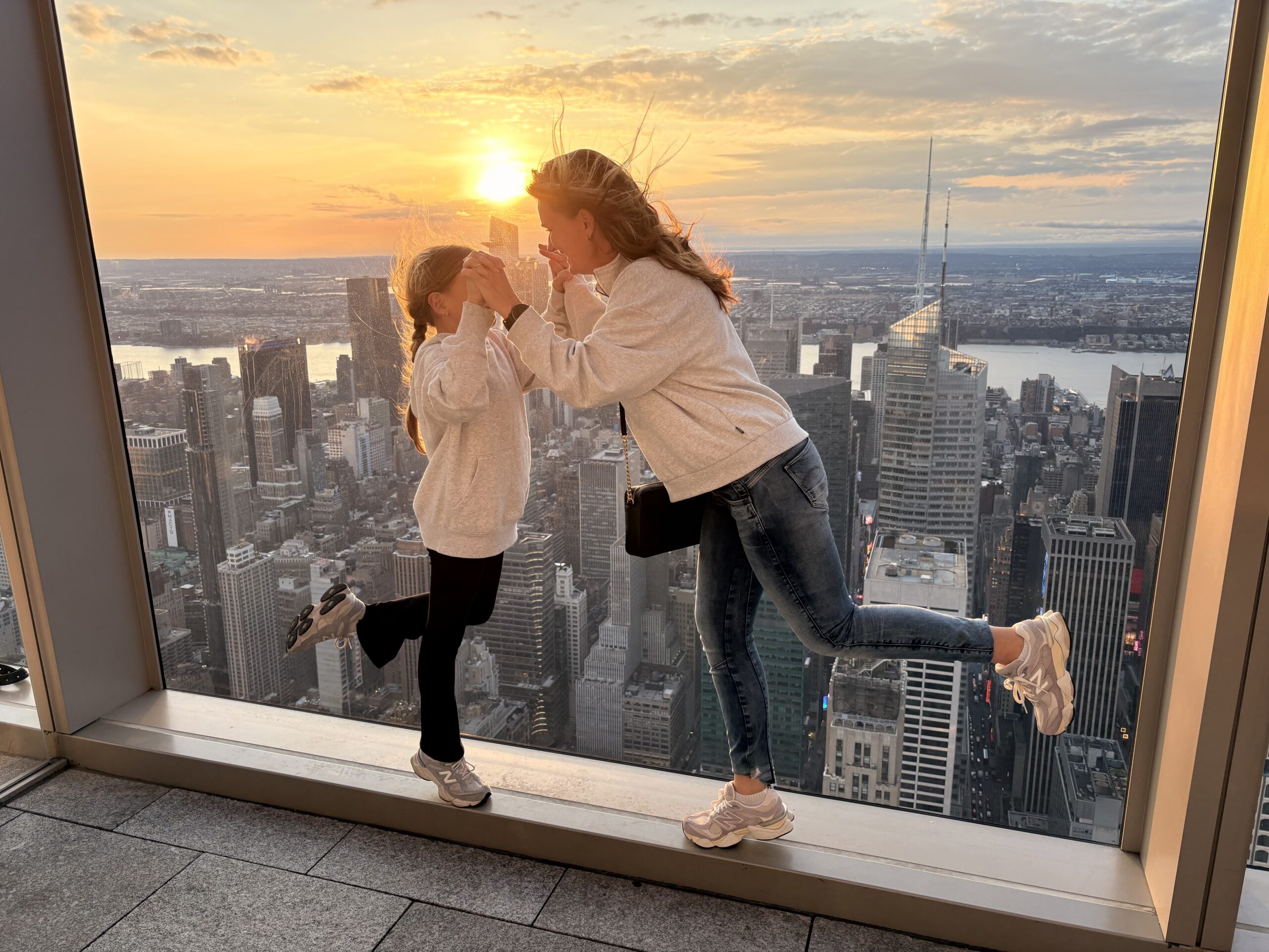 new york with kids summit one vanderbilt golden hour mother and daughter